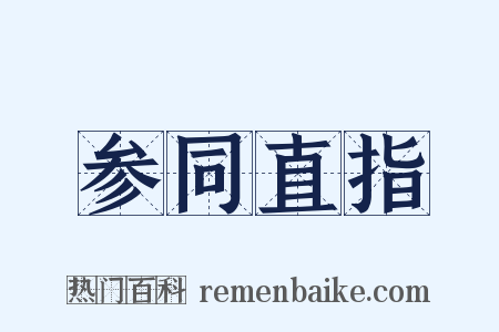 参同直指是什么意思的图片